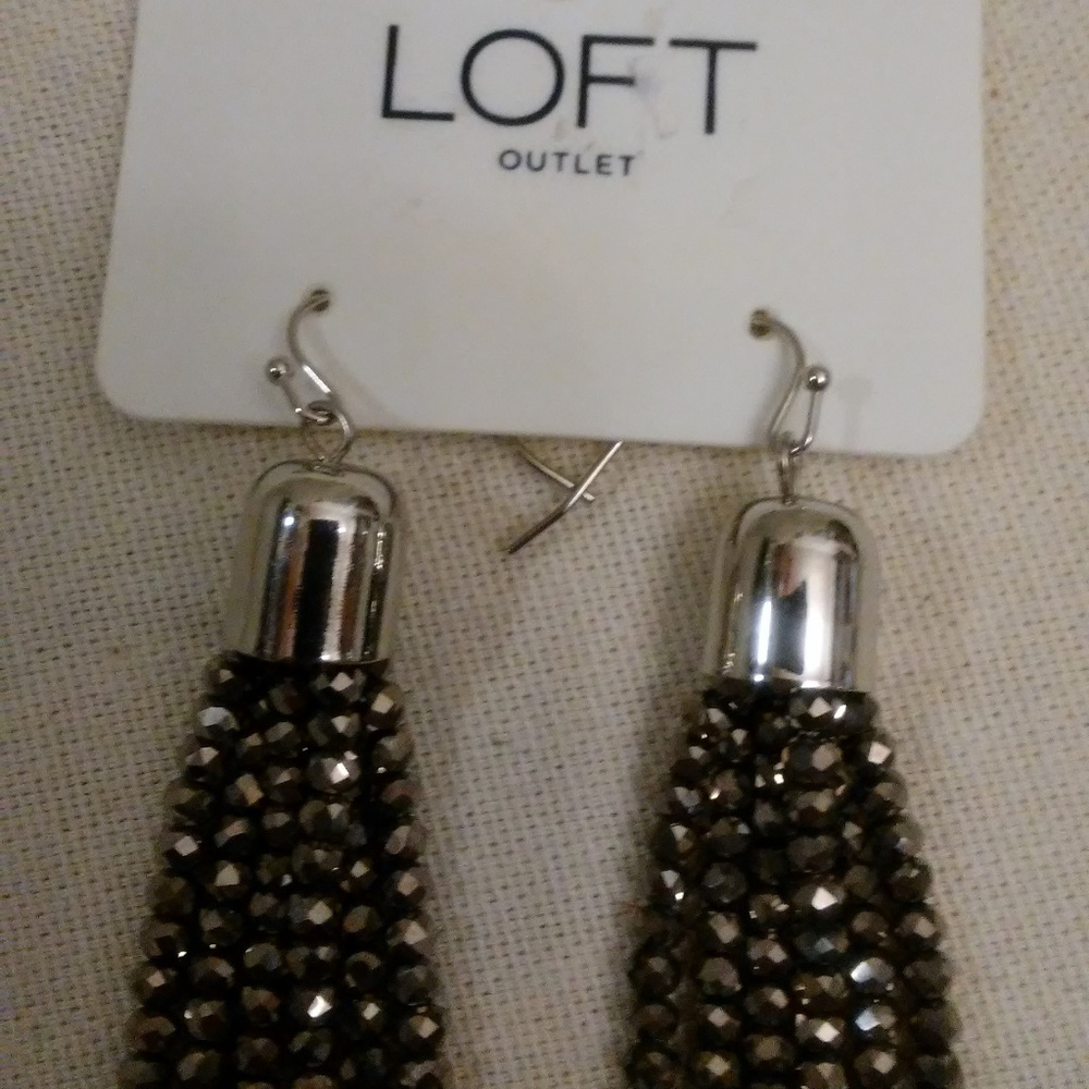 Silver shiny earrings